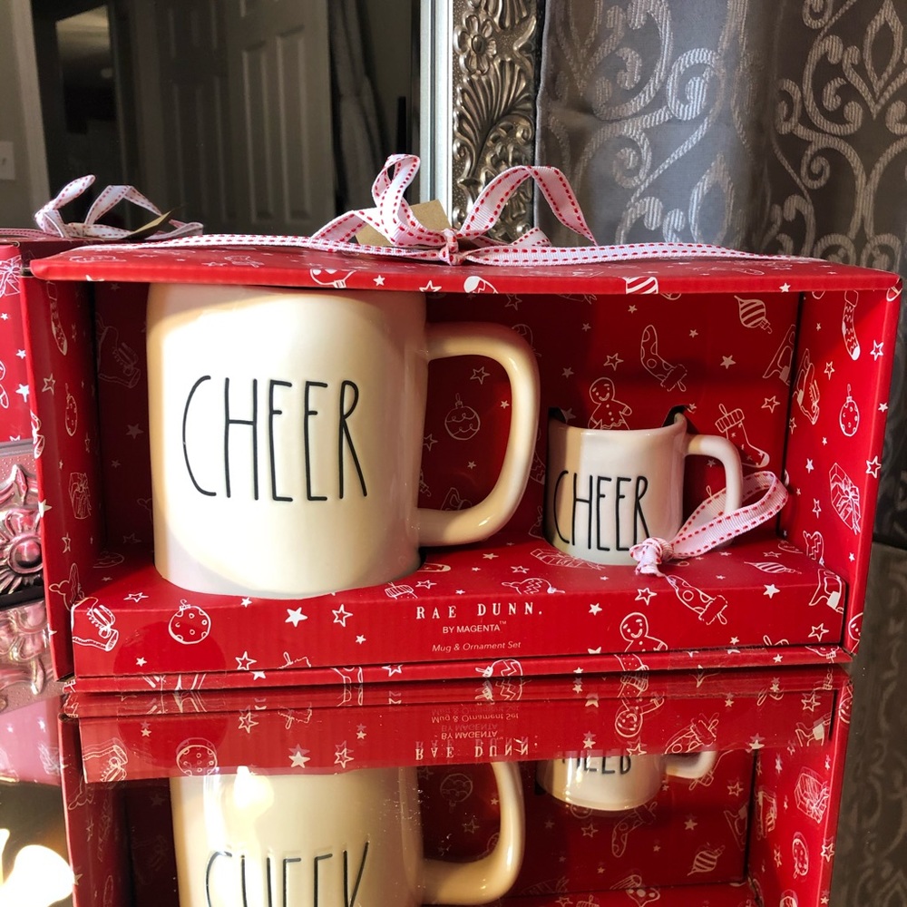 Rae Dunn Cheer Mug & Ornament Set